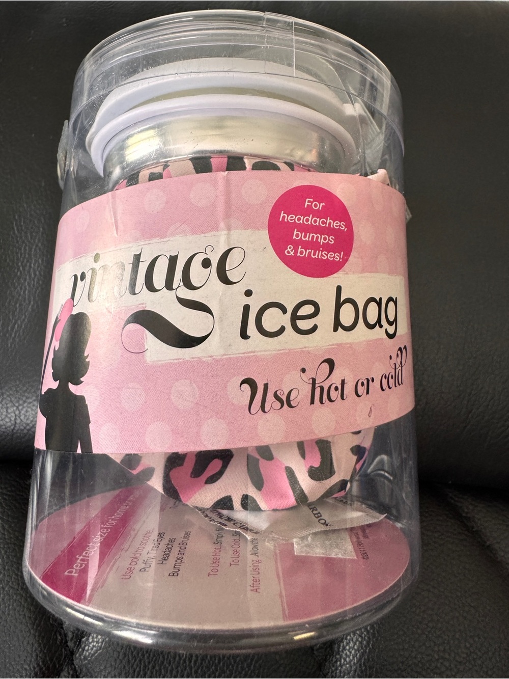New Vintage Pink Leopard Ice Bag